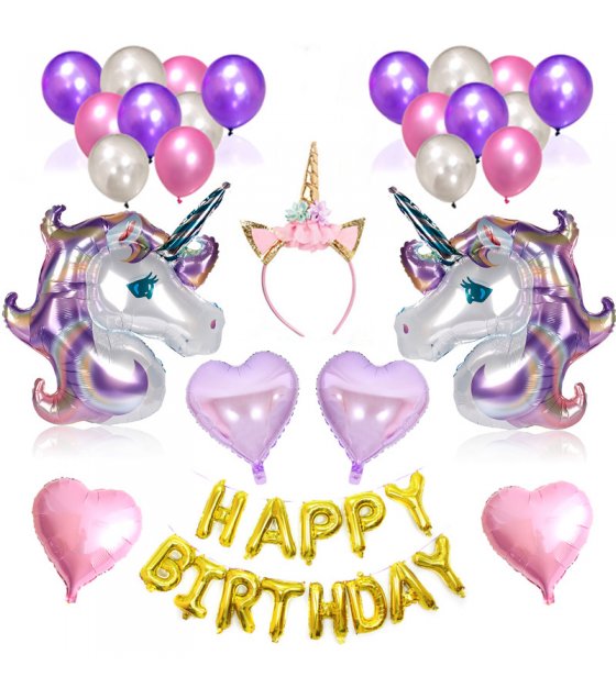 PS024- Unicorn Party Balloon Set